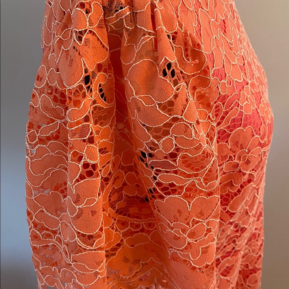Jessica Howard NWT size 16 PETITE peach/pink lace dress - Picture 4 of 9
